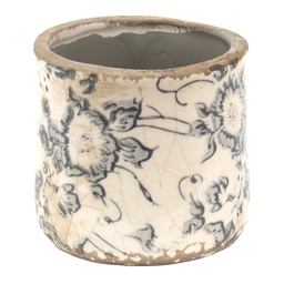 [6CE1459XS] Flower Pot Inside Grey, Beige Ø 8x7 cm