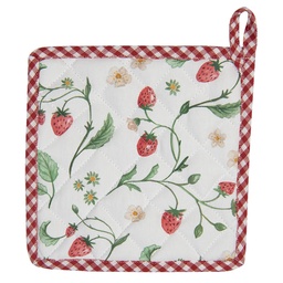 [WIS45] Topflappen Weiß, Rot, Grün 20x20 cm