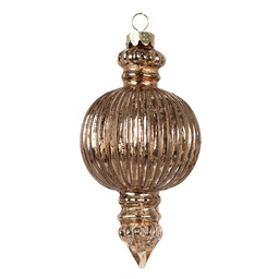 [6GL4623] Boule de Noël couleur cuivre Ø 7x14 cm