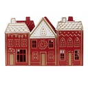 Kerzenhalter Rot Weiß 38x13x25 cm