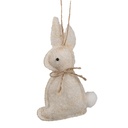 Decorative Hanger Rabbit Beige 6x1x10 cm
