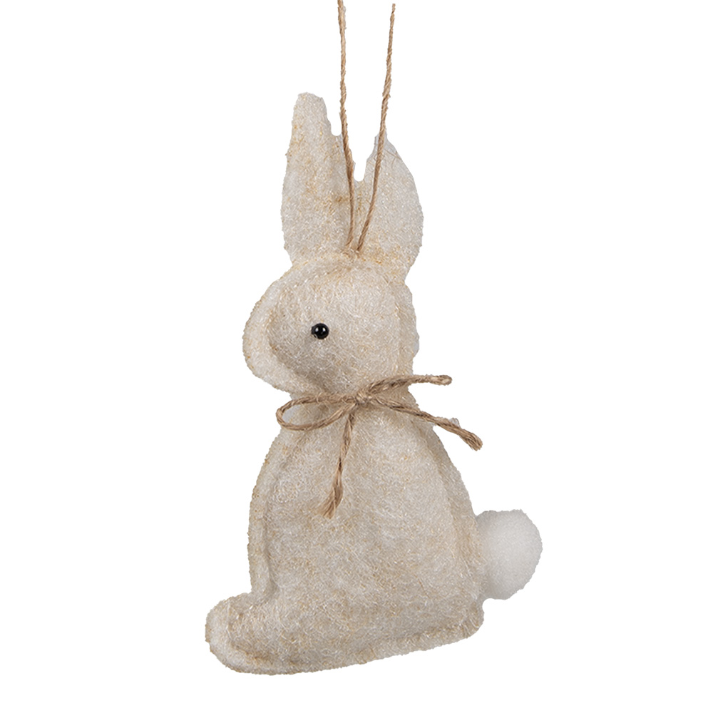Decorative Hanger Rabbit Beige 6x1x10 cm