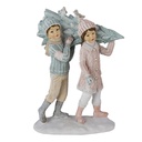 Statua Decorativa Bambini Verde, Rosa 12x6x15 cm