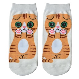 [JZSSK0010] Socks White Brown 36-41