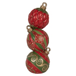 [6PR5617] Decoration Christmas Bauble LED Red Green 14x14x40 cm / 3xAAA