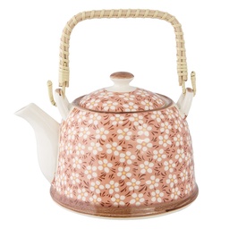 [6CETE0006] Teapot with Infuser Pink 18x14x12 cm / 700 ml