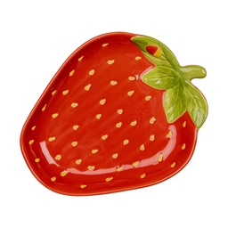 [6CEBO0085L] Bowl Red 23x18x3 cm