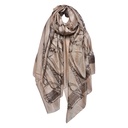 Foulard Donna Stampato Beige 90x180 cm
