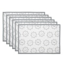 Tischsets (6er set) WeiB Grau 48x33 cm