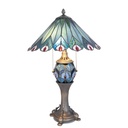 Lampe de table Tiffany Bleu, Rouge Ø 40x65 cm E27/max 2x60W E14/max 1x7W