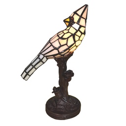 [5LL-6102N] Wall Lamp Tiffany Bird Beige 15x12x33 cm E14/max 1x25W