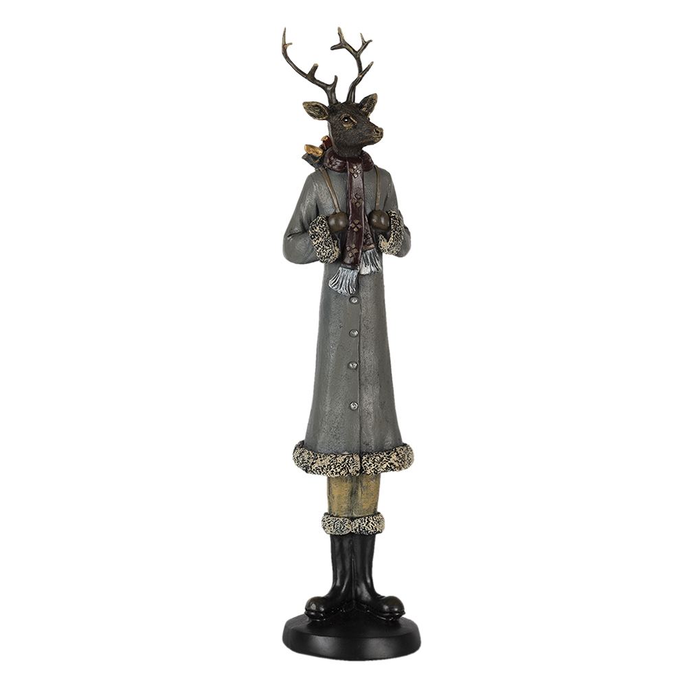 Decoratie hert 9x8x36 cm
