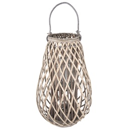 [6RO0386L] Lanterna Decorative Grigio Ø 38x60 cm
