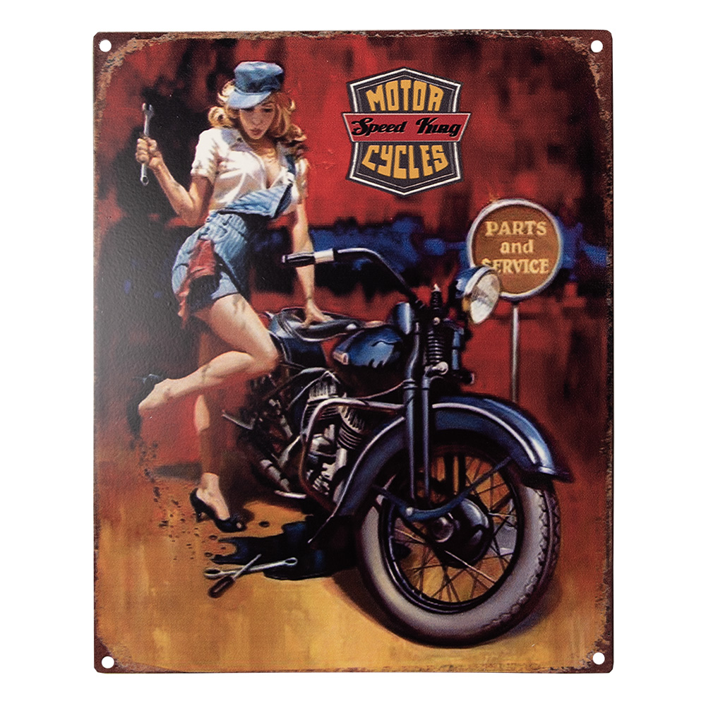 Targa Decorazione Rosso 20x1x25 cm