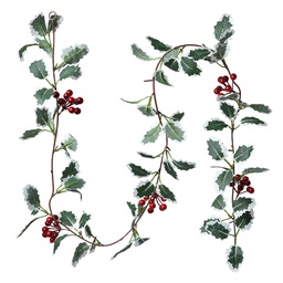[6PL0279] Kunstblumen Grün Rot 170 cm