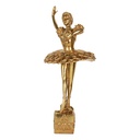 Deko Ballerina Goldfarbig 20x17x45 cm