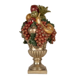 [6PR5585] Deko Obstschale Goldfarbig 25x24x44 cm