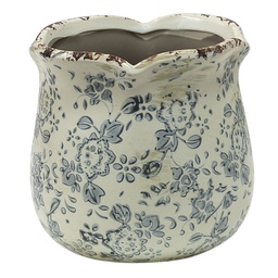 [6CE1455S] Decoratie bloempot Ø 12x12 cm