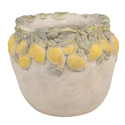 [6TE0574] Flower Pot Inside Beige Yellow Ø 22x19 cm