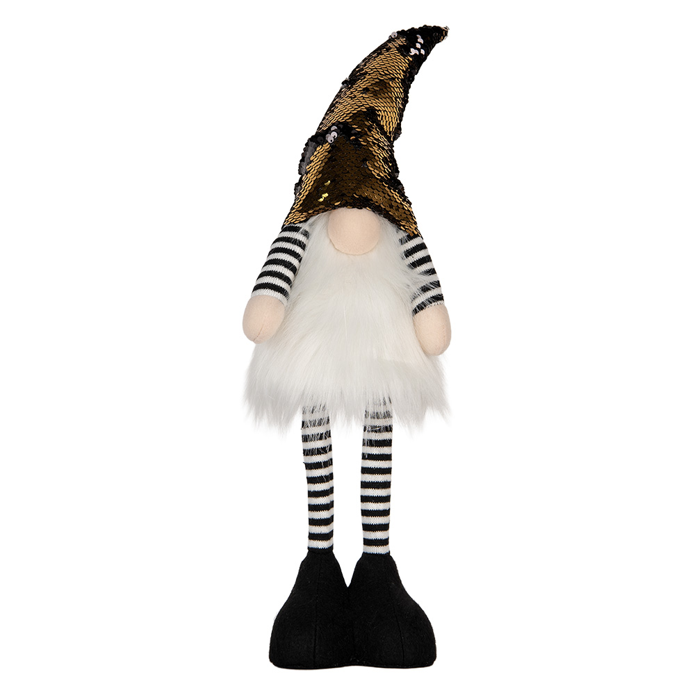 Image de décoration gnome avec LED Couleur or 8x12x56 cm