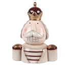 Decorazione di Schiaccianoci Beige Rosso 17x12x23 cm
