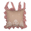 Kissenbezug Sitzkissen Braun White 40x40 cm