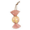 Deko Süßigkeiten Rosa Gelb 10x8x21 cm