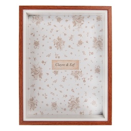 [2F1237S] Cadre photo Marron 12x4x17 cm / 10x15 cm