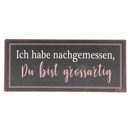[6Y3250] Text Board Brown 30x1x13 cm