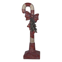 [5PR0243] Décoration canne à sucre Rouge Blanc 35x23x100 cm