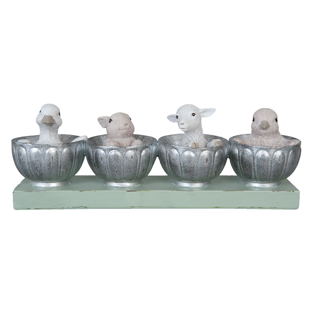 Image de décoration Lapin Gris 26x6x9 cm