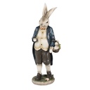 Image de décoration Lapin Marron bleu 9x7x25 cm