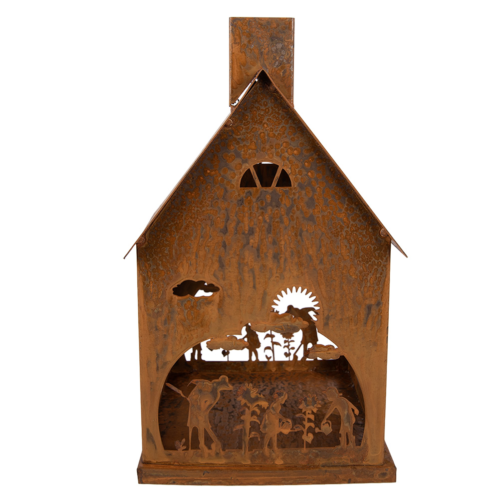 Decoratie huis 17x17x28 cm