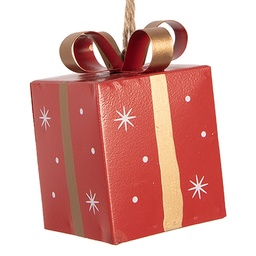 [6Y6064] Decoratie hanger cadeautje 5x5x8 cm