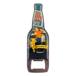[66873] Bottle Opener Black Ø 4x12 cm