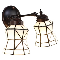 [5LL-6211] Wandlamp Tiffany 30x23x23 cm E14/max 2x40W