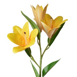 [5PL0119Y] Decoratie tak met bloemen 17x12x71 cm