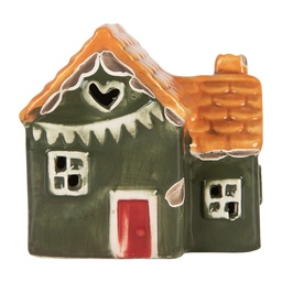 [6CE2270] Décoration Maison avec LED Vert Orange 8x6x8 cm
