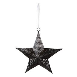 [6Y5393] Dekoration hänger Stern Schwarz 25x6x27 cm