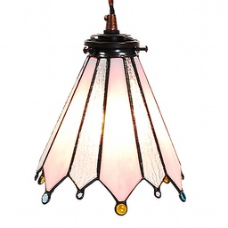 [5LL-6218] Hängelampe Tiffany Rosa 18x15x115 cm E14/max 1x25W