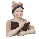 Image de décoration femme Beige, Rose 16x11x19 cm
