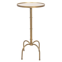 [5Y0625] Side Table Gold Ø 40x81 cm