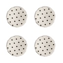 Poignée de porte set de 4 Beige, Noir Ø 4x3/6 cm