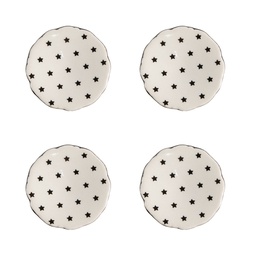 [65291] Pomello per Porta set di 4 Beige, Nero Ø 4x3/6 cm
