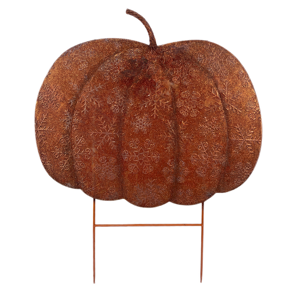 Decorative Garden Stake Pumpkin Orange 77x3x93 cm