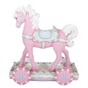 Decorativa Cavallo Rosa Bianco 35x16x38 cm