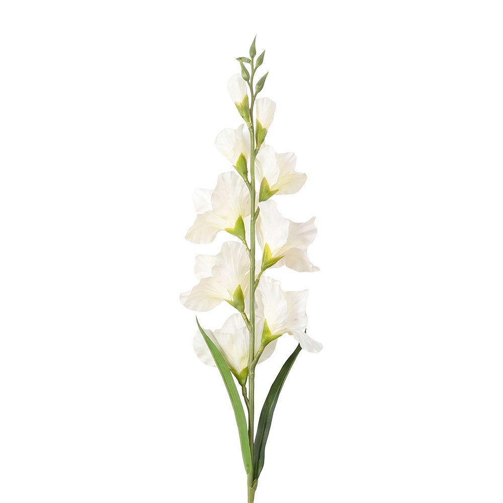 Dekorativer Zweig mit Blumen Weiß 95 cm