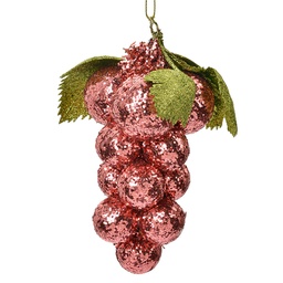 [66175P] Decorazione Natale Rosa Verde 8x8x14 cm