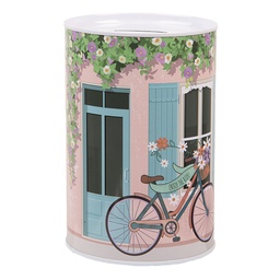 [6BL0156] Salvadanaio Rosa Blu Ø 10x15 cm