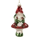 Weihnachtsanhänger Rot Grün 7x6x13 cm